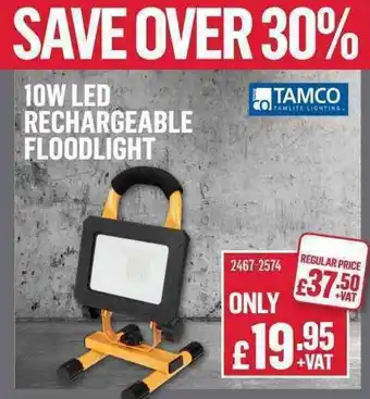 10w LED Rechargeable Floodlight