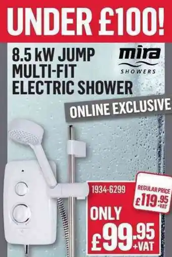 8.5 kw Jump Multifit Electric Shower