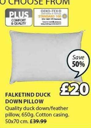 JYSK Falketind Duck Down Pillow offer
