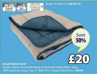 JYSK Bagn Fibre Duvet offer