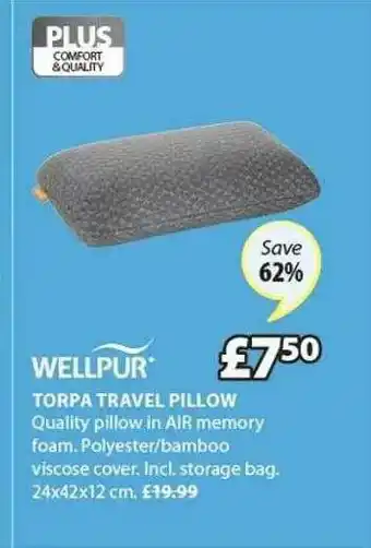 JYSK Torpa Travel Pillow offer