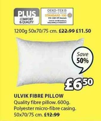 JYSK Ulvik Fibre Pillow offer