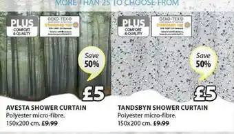 JYSK Avesta Shower Curtain, Tandsbyn Shower Curtain offer