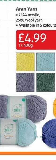Aldi Aran Yarn offer