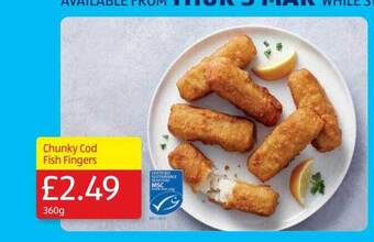 Aldi Chunky Cod Fish Fingers offer