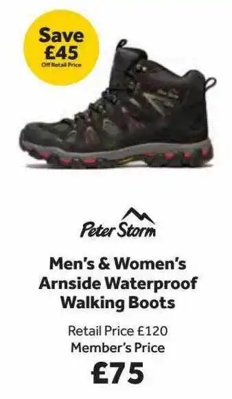 GO Outdoors Men's & Women's Arnside Waterproof Walking Boots offer