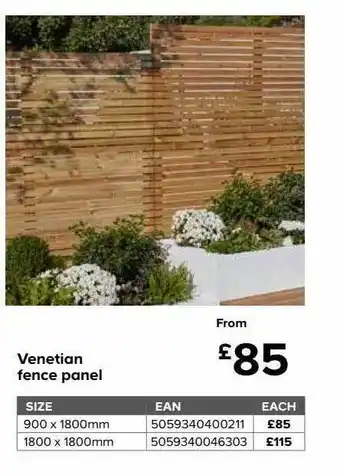 Venetian Fence Panel