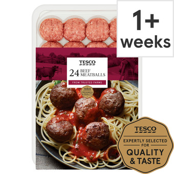 Tesco Tesco 24 Beef Meatballs 672G offer