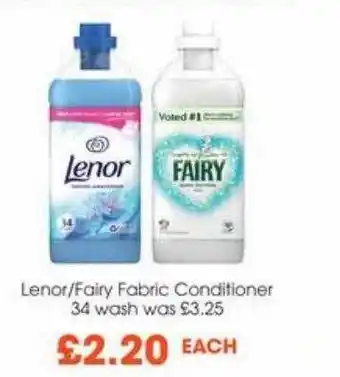 Centra Lenor Fairy Fabric Conditioner 34 Wash offer