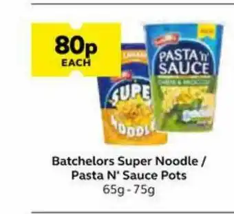 SuperValu Batchelors Super Noodle Pasta N' Sauce Pots offer