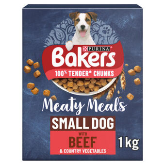 Asda Bakers Meaty Meals Adult Small Dry Dog Food Beef offer