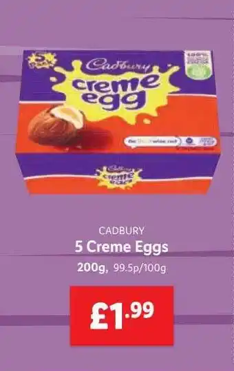 Lidl Cadbury 5 Creme Eggs offer