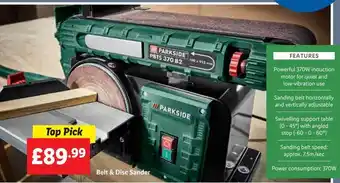 Lidl Parkside Belt & Disc Sander offer