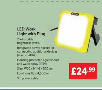 LED Work Light With Plug