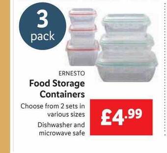 Lidl Ernesto Food Storage Containers offer