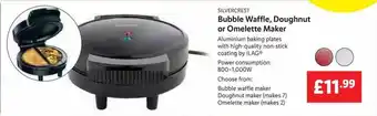 Lidl Silvercrest Bubble Waffle, Doughnut Or Omelette Maker offer
