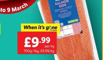 Lidl Salmon Side offer