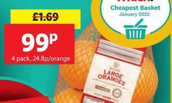 Lidl Large Oranges offer