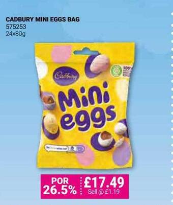 Bestway Cadbury Mini Eggs Bag offer