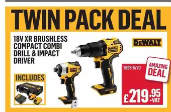City Electrical Factors 18v Xr Brushless Compact Combi Drill & Impact Driver Dewalt offer