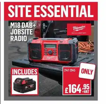 City Electrical Factors M18 Dab+ Jobsite Radio Milwaukee offer
