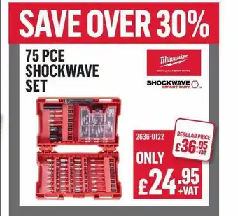 City Electrical Factors 75 Pce Shockwave Set Milwaukee offer