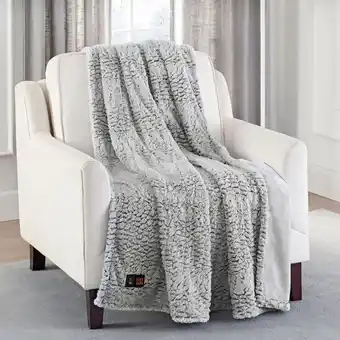 Costco Brookstone Heated Throw in 3 Colours, 127 x 152 cm offer