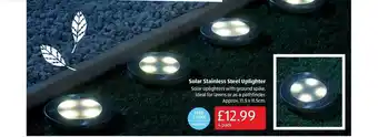 Aldi Solar Stainless Steel Uplighter offer