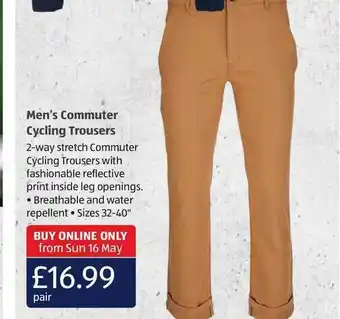 Aldi Men's Commuter Cycling Trousers offer