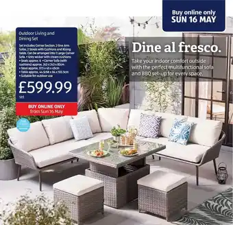 Aldi Outdoor Living And Dining Set offer