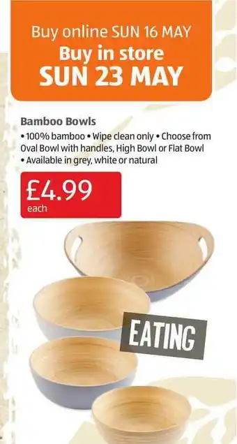 Aldi Bamboo Bowls offer