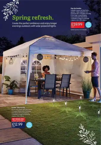 Aldi Pop-Up Gazebo , Gazebo Side Panels offer