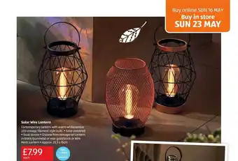 Aldi Solar Wire Lantern offer