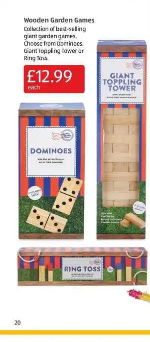 Aldi Wooden Garden Games offer