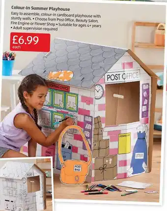 Aldi Colour-In Summer Playhouse offer