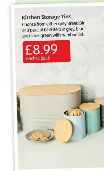 Aldi Kitchen Storage Tins offer