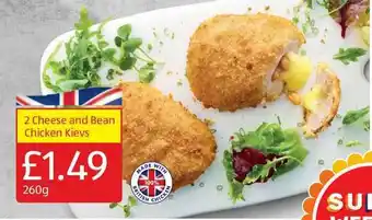 Aldi 2 Cheese And Bean Chicken Kievs offer