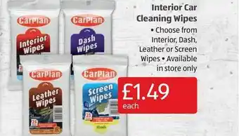 Aldi Interior Car Cleaning Wipes offer