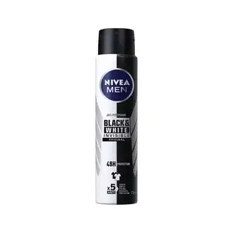 Tesco Nivea Men Black & White Power Antiperspirant Deodorant 250Ml offer