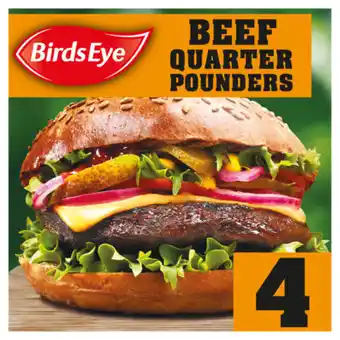 Asda Birds Eye 4 Original Beef Quarter Pounder Burgers offer