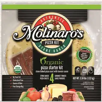 Costco Molinaro's Organic Pizza Kit 4 Pack, 1.52kg offer