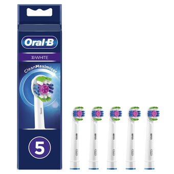 Tesco Oral-B 3D White Replacement Electric Toothbrush Heads X5 offer