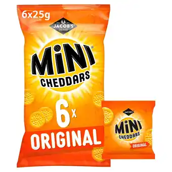 Tesco Jacobs Mini Cheddars Original 6X25g offer