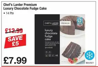 Makro Chefs Larder Chocolate Fudge Cake offer