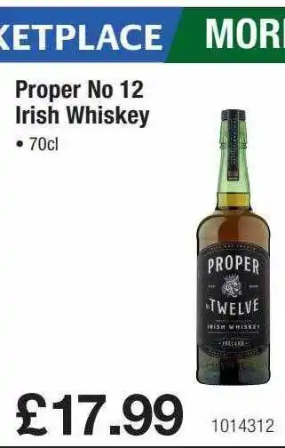Makro Proper No 12 Irish Whiskey offer