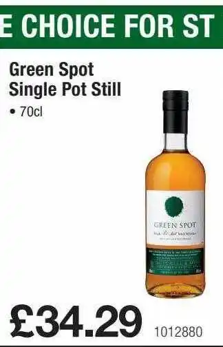 Makro Green Spot Single Pot Still offer