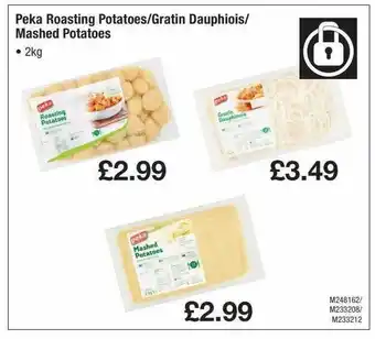 Makro Peka Roasting Potatoes, Gratin Dauphiois, Mashed Potatoes offer