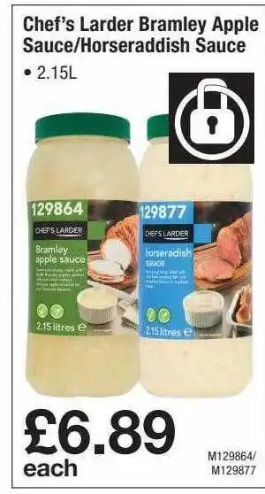 Makro Bramley Apple Sauce, Horseraddish Sauce offer
