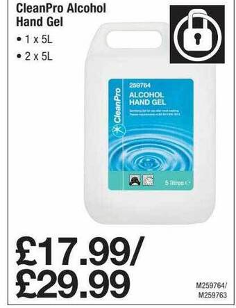 Makro Cleanpro Alcohol Hand Gel offer