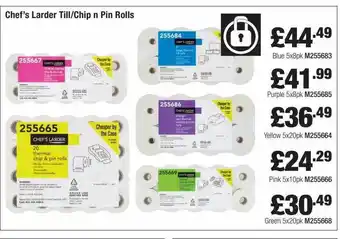 Makro Chefs Larder Till, Chip N Pin Rolls offer